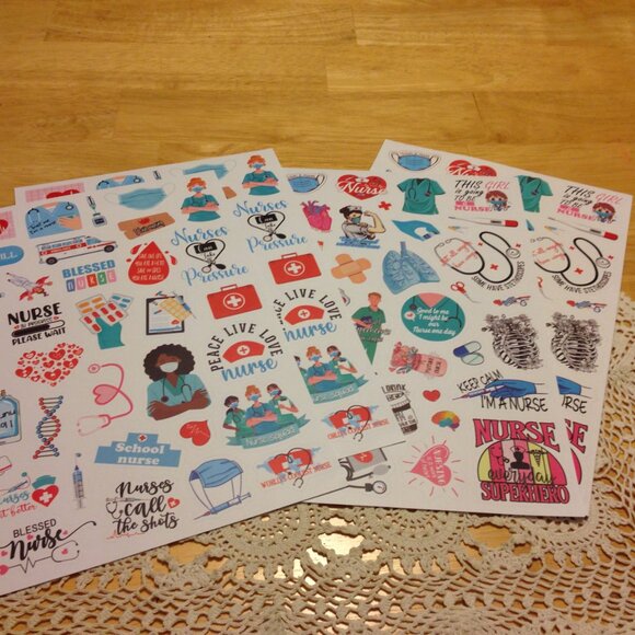 Crafting, scrapbooking stickers, medical theme, nurses, nursing - Picture 1 of 7